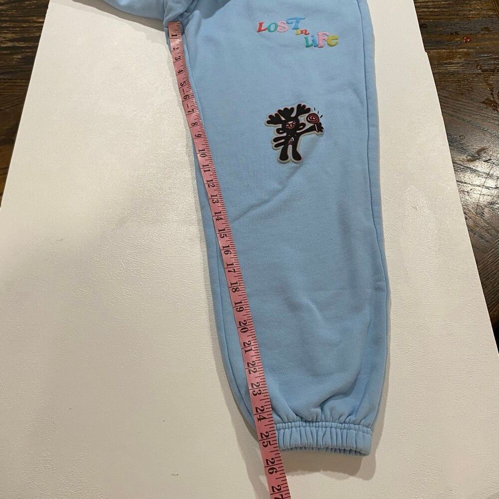 Lollapalooza Blue Graphic Sweatpants Size L Streetwear Y2K Joggers - Picture 8 of 10